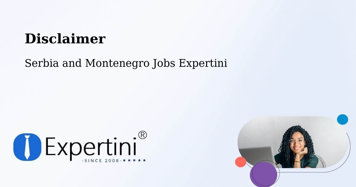 Disclaimer – St. Adolphe - Serbia and Montenegro Jobs Expertini